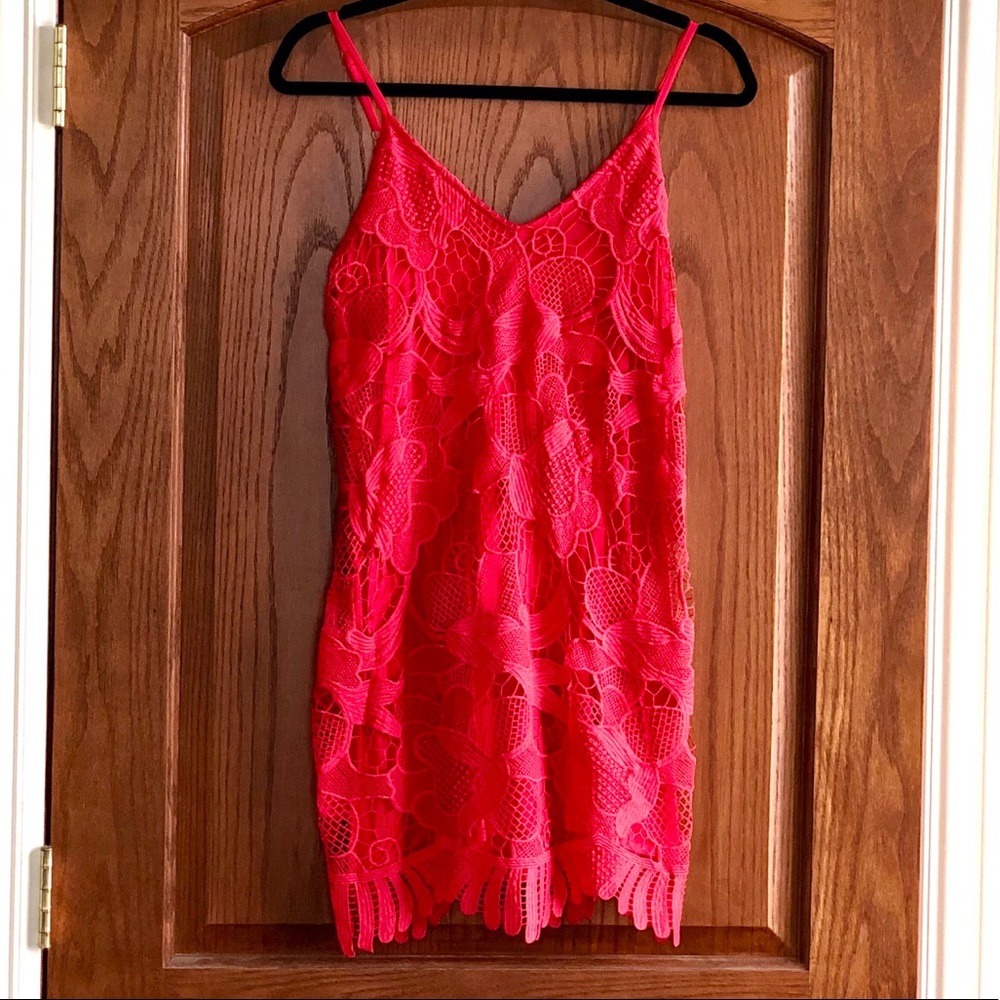 Express red mini dress